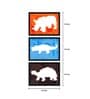 Wildlife Multicolour Canvas (Pack of 3) Kids Wall Art