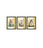 Teddy Bear Multicolour Canvas (Pack of 3) Kids Wall Art