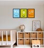 Nursery Multicolour Canvas (Pack of 3) Kids Wall Art