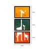 Giraffe Multicolour Canvas (Pack of 3) Kids Wall Art