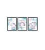 Baby Elephant Multicolour Canvas (Pack of 3) Kids Wall Art