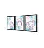 Baby Elephant Multicolour Canvas (Pack of 3) Kids Wall Art