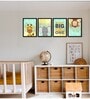 Dream Big Multicolour Canvas (Pack of 4) Kids Wall Art