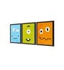 Nursery Multicolour Canvas (Pack of 3) Kids Wall Art