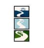 Cable Car Multicolour Canvas (Pack of 3) Kids Wall Art
