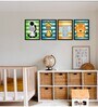 Wildlife Multicolour Canvas (Pack of 4) Kids Wall Art