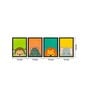 Wildlife Multicolour Canvas (Pack of 4) Kids Wall Art