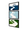 Cable Car Multicolour Canvas (Pack of 3) Kids Wall Art