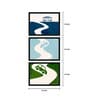 Cable Car Multicolour Canvas (Pack of 3) Kids Wall Art