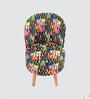 Multi Color Chess Printed Chair & Stool in Natural Finish Multi Color Chess Printed Chair & Stool in Natural Finish