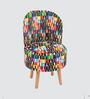 Multi Color Chess Printed Chair & Stool in Natural Finish Multi Color Chess Printed Chair & Stool in Natural Finish