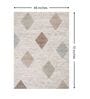Multi-color Geometric Freize 4 x 6 Feet  Machine -Made Carpet