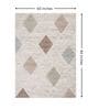 Multi-color Geometric Freize 5 x 7 Feet  Machine -Made Carpet