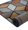 Multi-color Geometric PP Heatset 4 x 6 Feet  Machine -Made Carpet