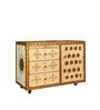White MDF & Sheesham Wooden Cabinet