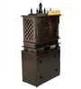 Black MDF & Sheesham Wooden Temple with Cabinet