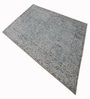 Blue Wool And Cotton 5 X 8 Ft Hand Tufted Carpet