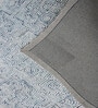Blue Wool And Cotton 5 X 8 Ft Hand Tufted Carpet