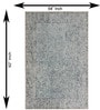Blue Wool And Cotton 5 X 8 Ft Hand Tufted Carpet