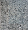 Blue Wool And Cotton 5 X 8 Ft Hand Tufted Carpet