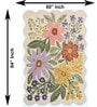 Beige Floral Wool And Cotton 5 X 7 ft Hand Tufted Carpet
