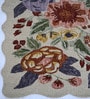 Beige Geometric Wool And Cotton 5 X 7 ft Hand Tufted Carpet
