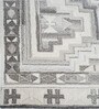 White Geometric Wool And Cotton 5 X 7 ft Hand Tufted Carpet