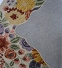 Beige Geometric Wool And Cotton 5 X 7 ft Hand Tufted Carpet