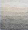 Grey Geometric Wool And Cotton 5 X 8 Ft Hand Tufted Carpet