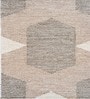 Brown Geometric Wool And Cotton 5 X 8 Ft Hand Tufted Carpet