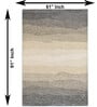 Grey Geometric Wool And Cotton 5 X 8 Ft Hand Tufted Carpet