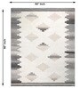 Multi Colour Geometric Wool And Cotton 8 X 5 Feet Hand Tufted Carpet