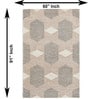 Brown Geometric Wool And Cotton 5 X 8 Ft Hand Tufted Carpet