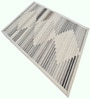 Grey Geometric Wool And Cotton 5 X 8 Ft Hand Tufted Carpet