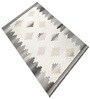 Multi Colour Geometric Wool And Cotton 8 X 5 Feet Hand Tufted Carpet