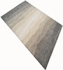 Grey Geometric Wool And Cotton 5 X 8 Ft Hand Tufted Carpet