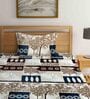 Multicolor Geometric 300 TC Cotton 1 Single Size Bedsheet With 1 Pillow Cover