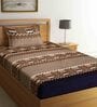 Multicolor Traditional 300 TC Cotton Blend Single Bed Sized Bed Sheets With 1 Pillow Cover