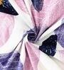 Violet Floral 300 TC Cotton Blend Single Bed Sized Bed Sheets With 1 Pillow Cover