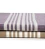 Brown and Grey Solid 210 GSM Cotton Bath Towel (Set of 2)