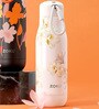 Floral Insulated 500ml White Stainless Steel Bottle
