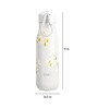 Floral Insulated 500ml White Stainless Steel Bottle