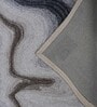 Grey Stripped Wool And Cotton 5 X 8 Ft Hand Tufted Carpet