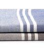 Grey Printed 210 GSM Cotton Bath Towel (Set of 2)