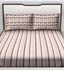 Multicolor Striped 180 TC Cotton Queen Sized Bed Sheets with 2 Pillow Covers