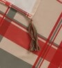 Zeba (52x84) Red & Cream Cotton Blend Table Cloth