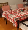 Zeba (52x84) Red & Cream Cotton Blend Table Cloth
