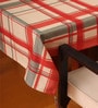 Zeba (52x84) Red & Cream Cotton Blend Table Cloth