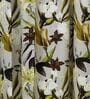 Multicolor Floral Cotton Blend 5 Ft Blackout Rod Pocket Window Curtain