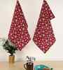Multicolor Cotton Printed 90 GSM Hand Towels (2 Pc)